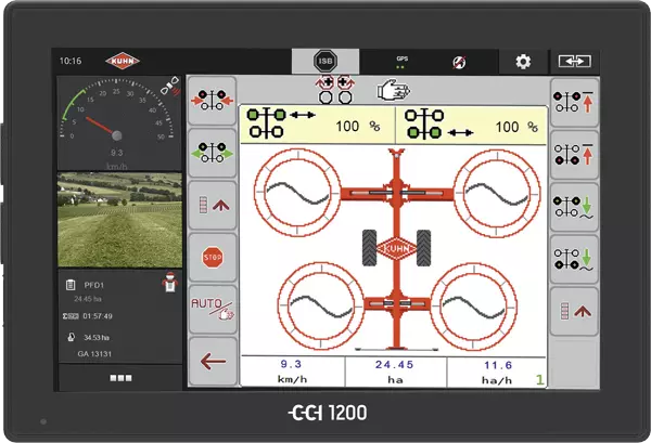 Fonctionnalité MaxiView du terminal CCI 1200 avec une taille d’affichage redimensionnée pour le confort des yeux de l’utilisateur