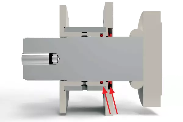 un dessin du roulement à double garniture.