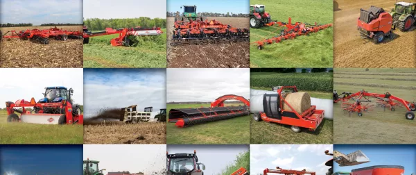 Collage consisting of pieces of KUHN equipment. 