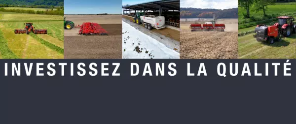 Homepage banner with a range of KUHN equipment 